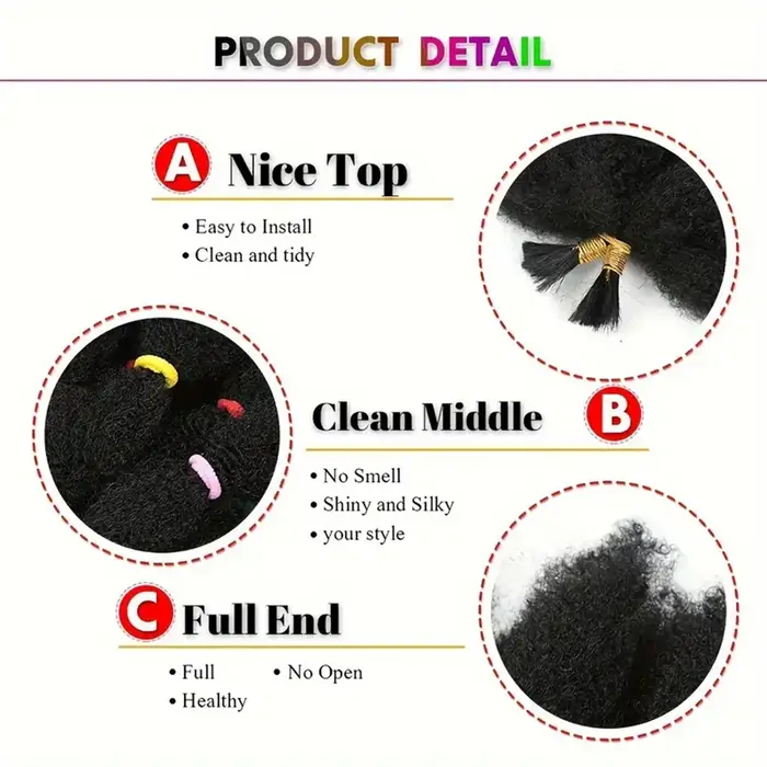 Afro crépus torsion tressage cheveux 12 pouces pré plumé