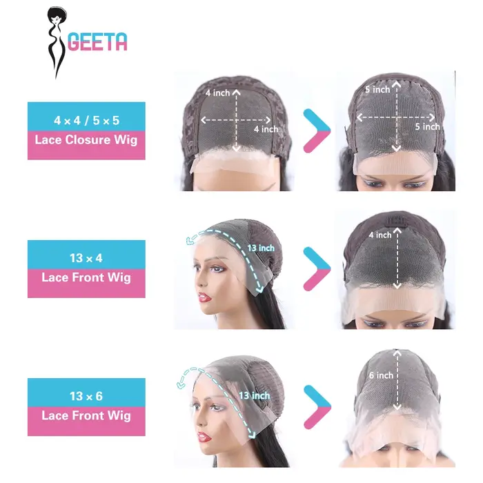 Geeta perruques bouclées rebondissantes 100% cheveux humains 13x4 13x6 perruque avant en dentelle tr