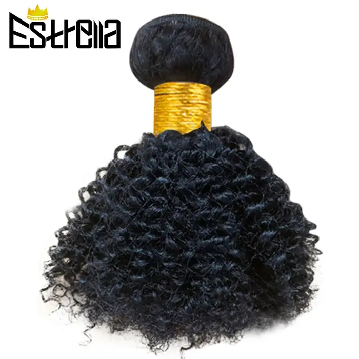 Afro crépus bouclés court Bundle offres de cheveux humains brésilien Remy