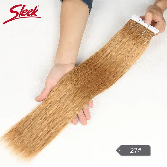 Extensions de cheveux humains naturels brésiliens lisses, double épaisseur, Remy, blond miel 613 6 #
