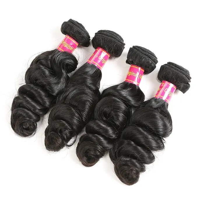 Tissage en lot brésilien naturel vierge brut 100%-ALI QUEEN HAIR, adt wave, 10 à 30 pouces, extensio