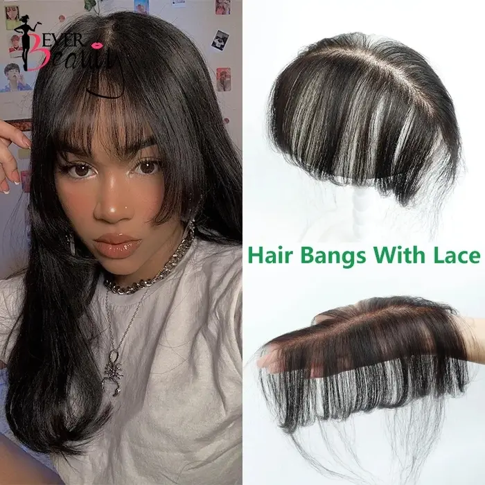 Frange de cheveux humains coupe émoussée