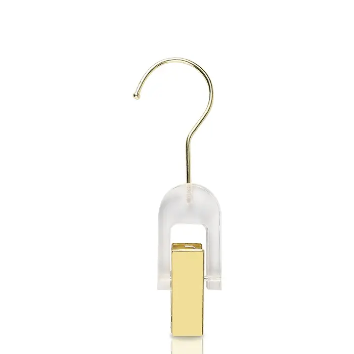 Cintres d'extension de cheveux en acrylique pour vêtements, Clips de rangement suspendus avec croche