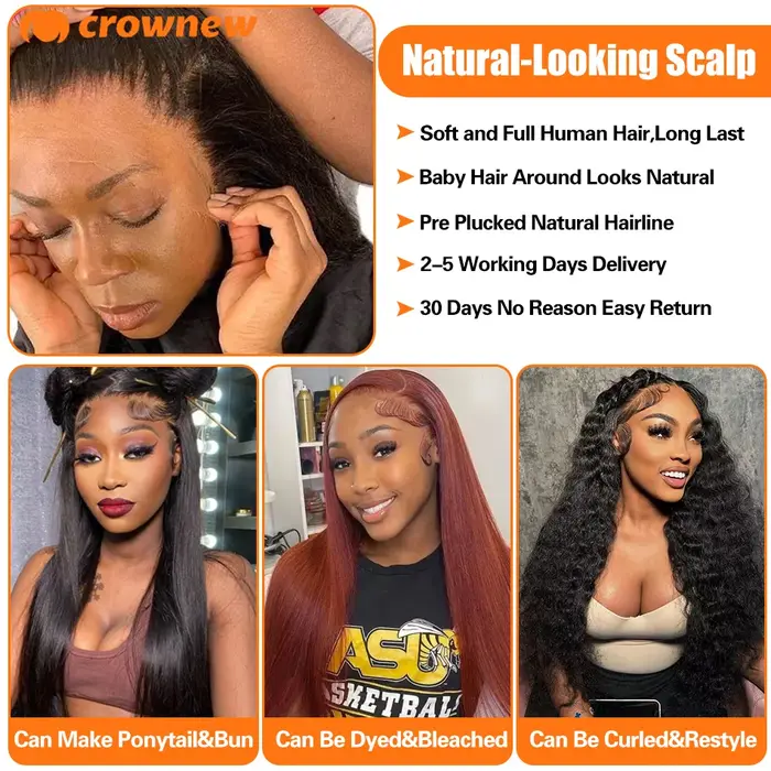 Perruques en cheveux humains lisses