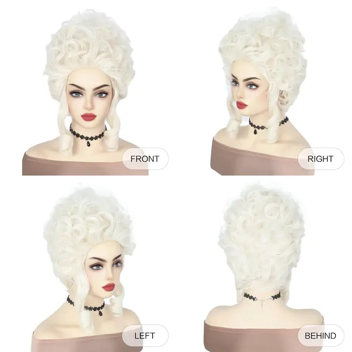 Perruque de Cosplay Bouclée de Marie Antoinette