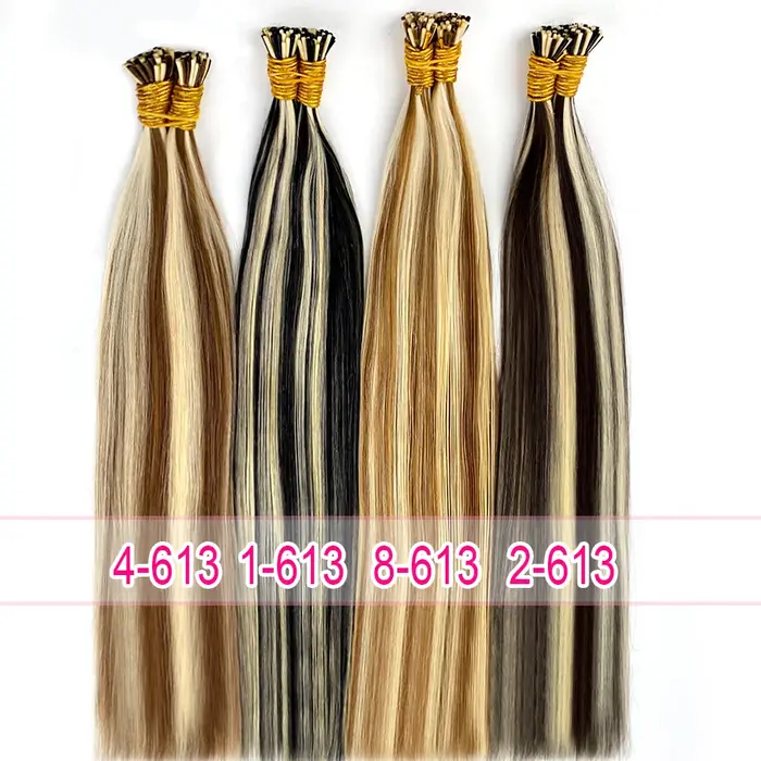 Extensions de cheveux I-Tip en kératine vierge naturelle