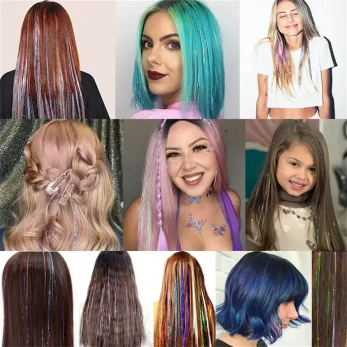 Kit de guirlandes de cheveux à fils brillants