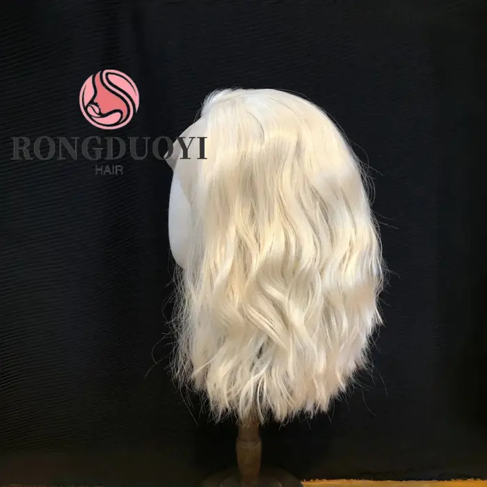 Perruque Bob Lace Front Synthétique Naturelle Ondulée pour Femme