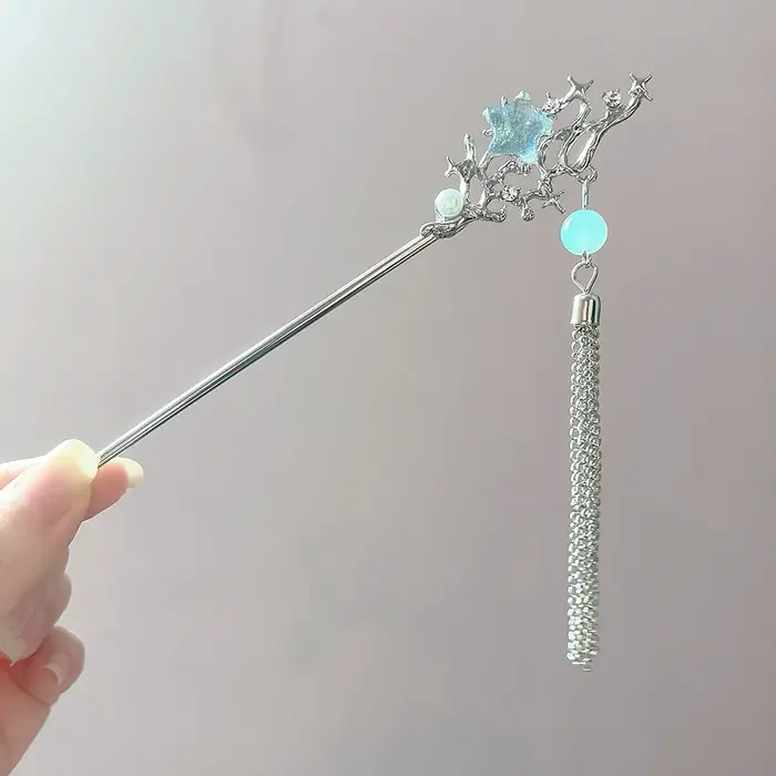Épingles à cheveux élégantes en forme de lune pour femmes