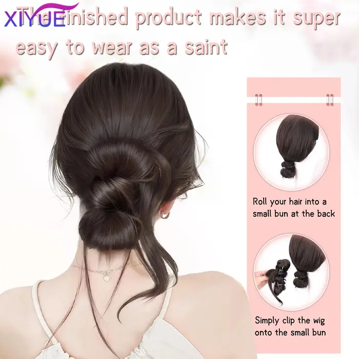 Perruque chignon de Style synthétique