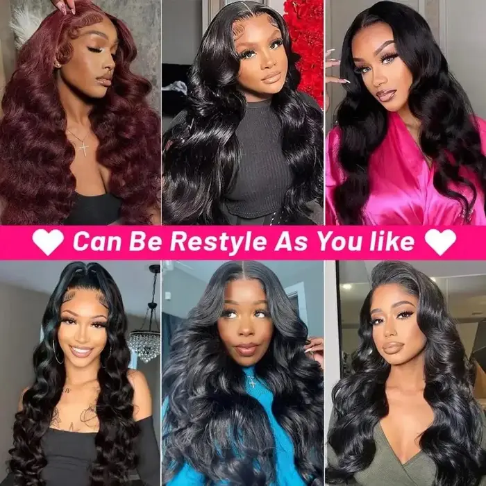 Perruque Lace Frontal Wig synthétique Loose Wave noire