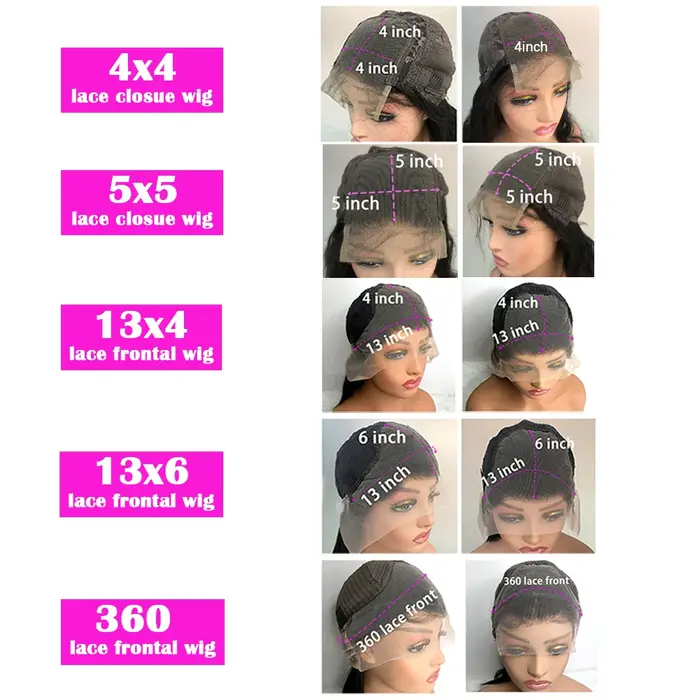Perruques en cheveux humains ondulés profonds de 30, 40, 44 pouces, avec dentelle frontale HD 13x4, 