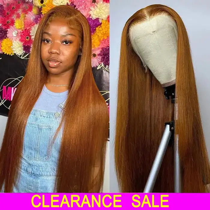 Perruque Lace Front Wig naturelle brésilienne, cheveux lisses, couleur blond vidéo HD, 13x6, pour fe