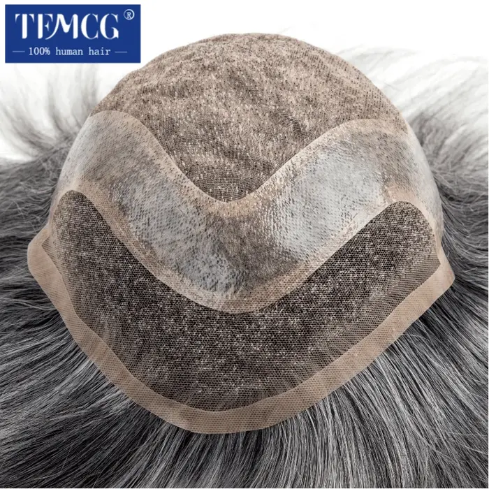 Perruque Lace Front Wig haline naturelle pour hommes
