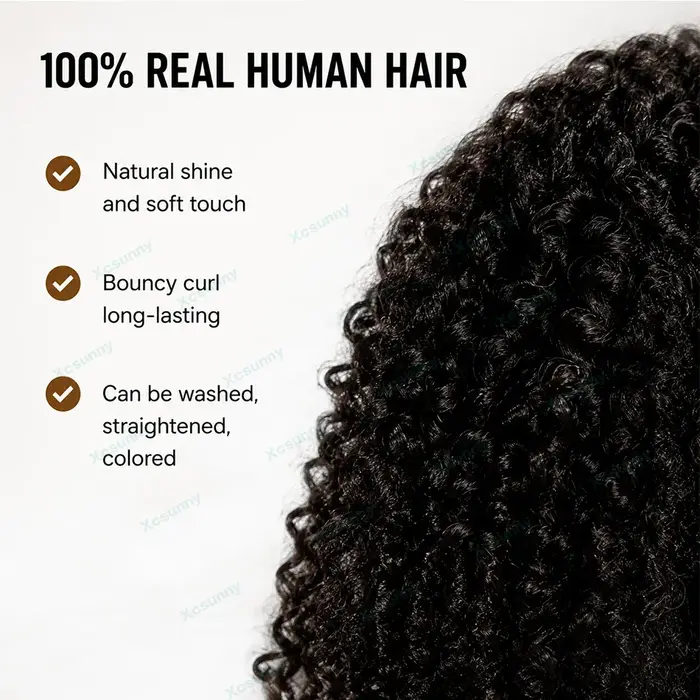 Afro crépus bouclés Microlink Extension de cheveux humains 4C Micro anneau Extensions
