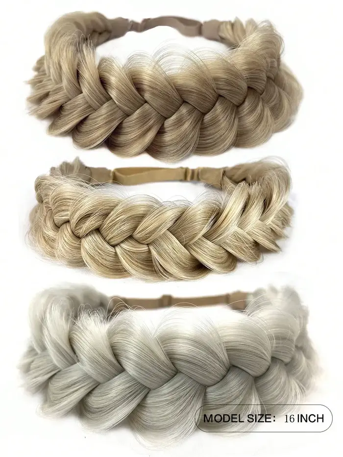 1 pièces tricot à la main tresse cheveux torsion bandeau tresses synthétiques élastique réglable postiche