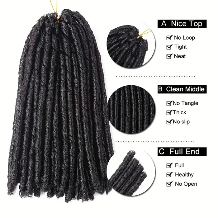 Extensions de cheveux synthétiques bouclés de 14 pouces