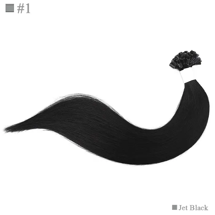 S-noilite-Extensions de Cheveux Humains Lisses, 1 Gumental U Tip 50g, Blond Naturel, Perles de Colle