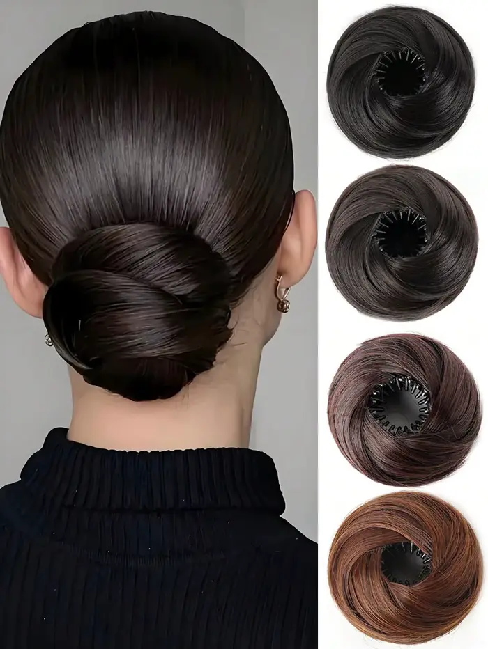 Perruque queue de cheval synthétique réglable pour femmes, chignon magique en forme de nid d'oiseau 