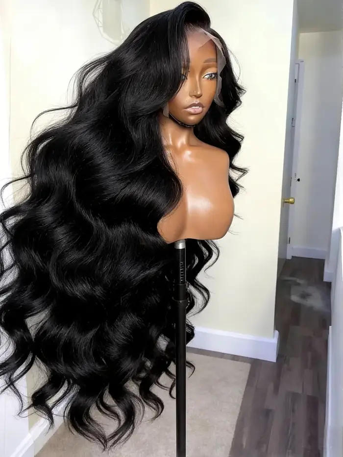 Perruques de cheveux humains ondulés de 30 à 32 pouces, densité 300%, perruque frontale en dentelle 