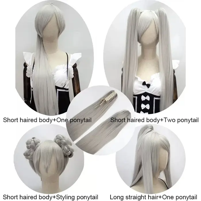 Snoya synthétique 80 cm polyvalent longue droite pince à griffes extensions de queue de cheval pour 