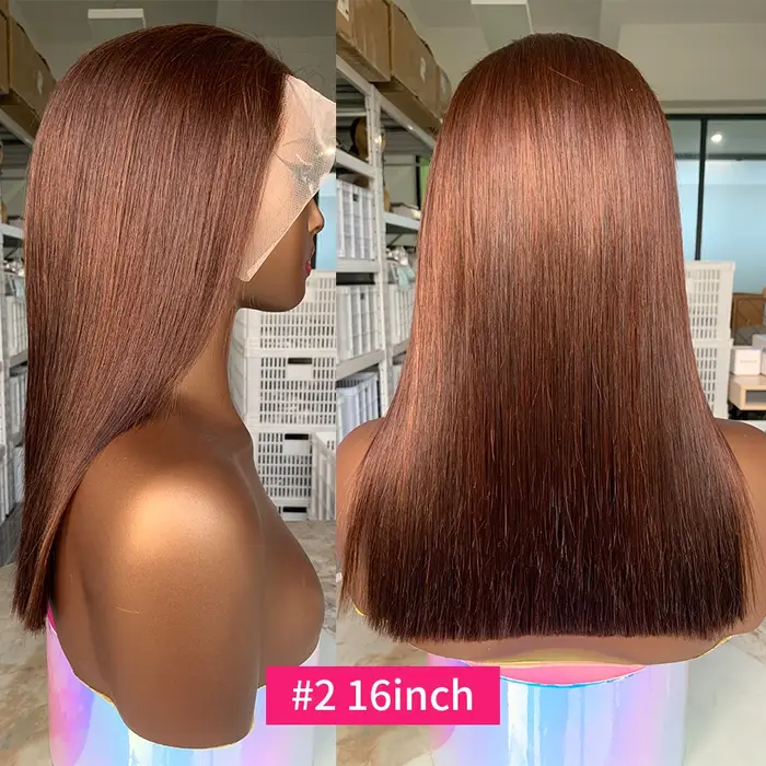 Perruques vietnamiennes sans colle, 100% cheveux humains de qualité, perruque prête à porter avec cl
