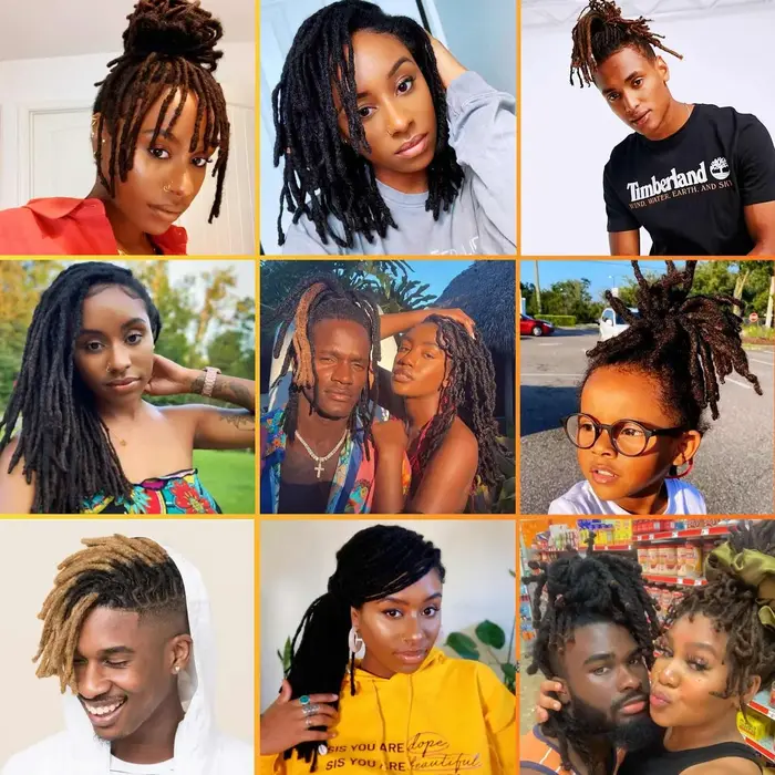 100% Extension Loc faite à la main cheveux humains avec extrémités bouclées 50 brins 8-14 pouces