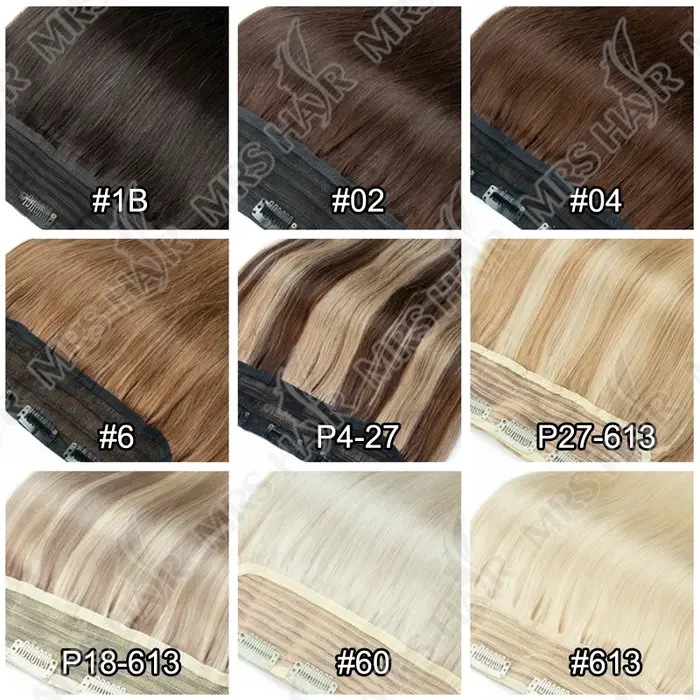 Extensions de cheveux humains à clips