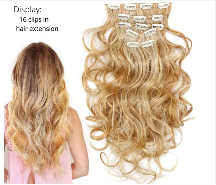 Extensions de cheveux synthétiques à clipser