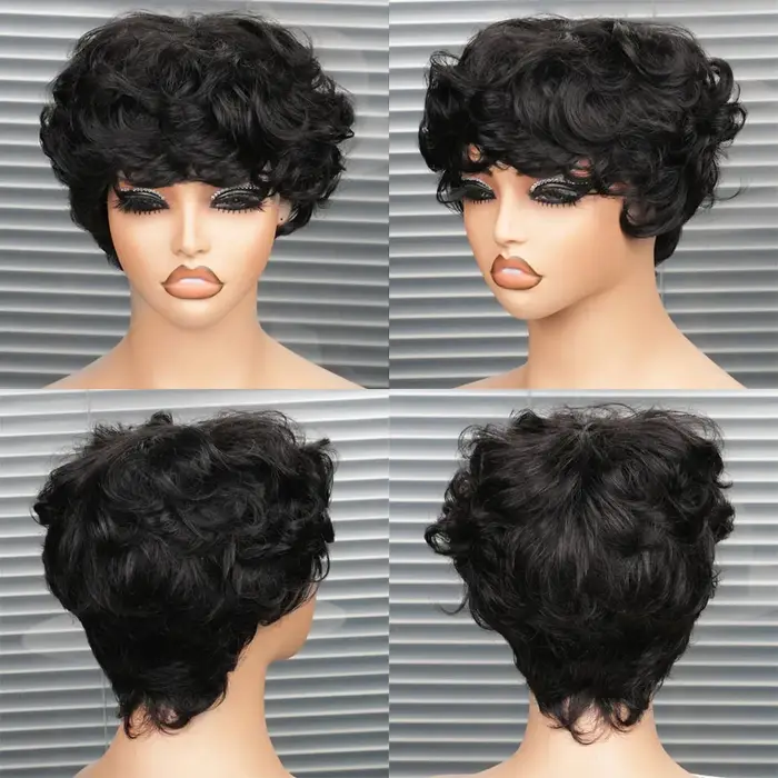 Perruque courte coupe pixie