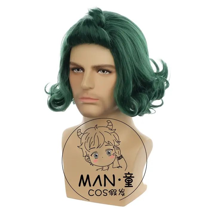 Willy Wonka & the Chocolate Factory Oompa Loompa Cosplay perruque Happy Candy House Halloween vert cheveux bouclés
