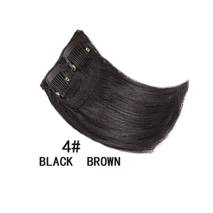 Extension capillaire synthétique courte et lisse, 10cm, doublure de cheveux Invisible, couverture la
