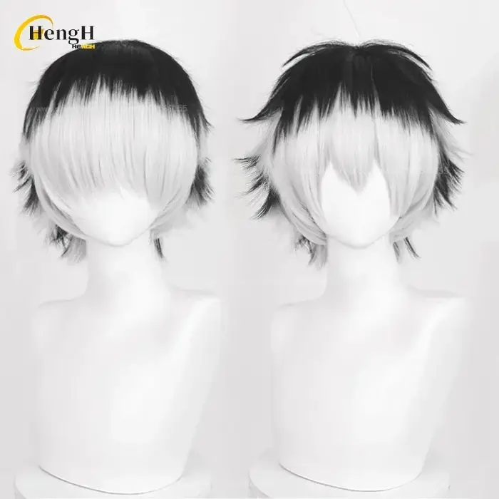 Anime Kotarou Bokuto synthétique 2 Styles Cosplay perruque courte 38 cm couleur mixte perruques résistant à la chaleur