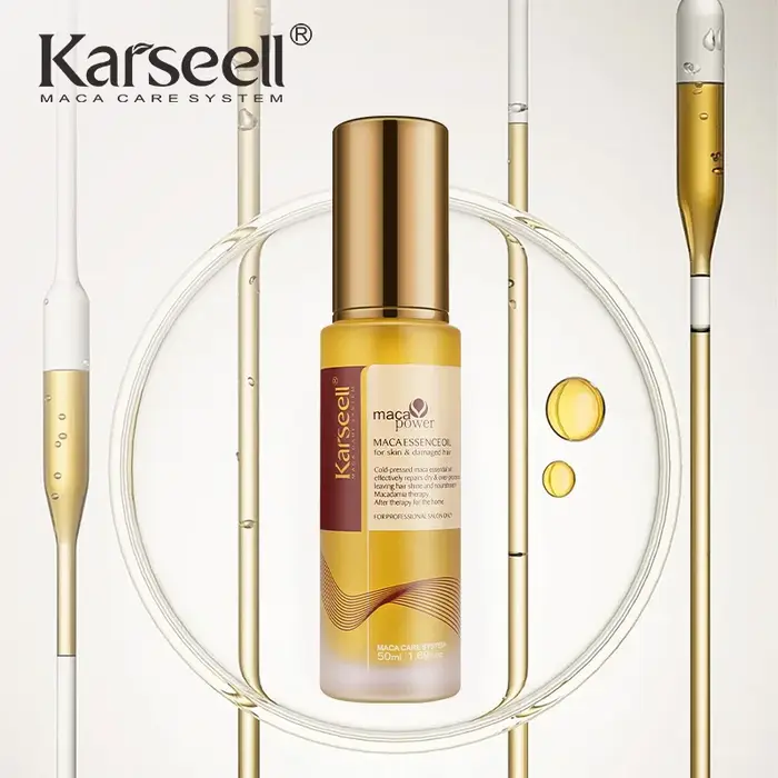 Karseell 1/2 pièces ensemble d'huile d'argan marocaine pour la guérison des cheveux pressé à froid h