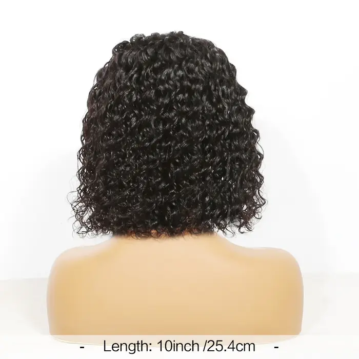 Perruque Bob bouclée en cheveux humains, bandeau ondulé profond, 100% vrais cheveux Bobo, entièremen