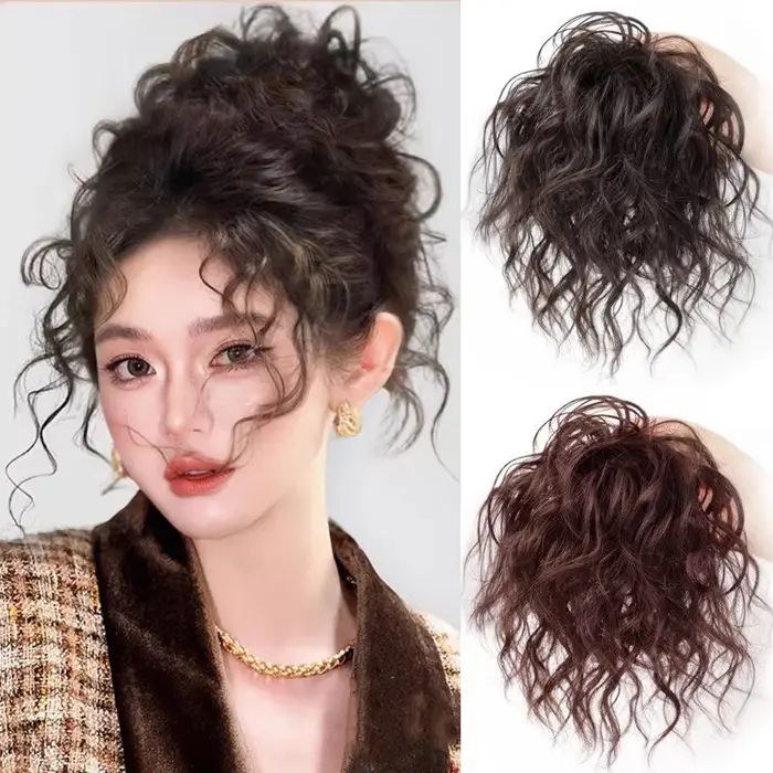 Chignon synthétique bouclé