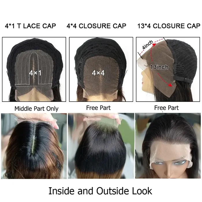 Perruque Lace Front 100% Cheveux Humains pour Femmes
