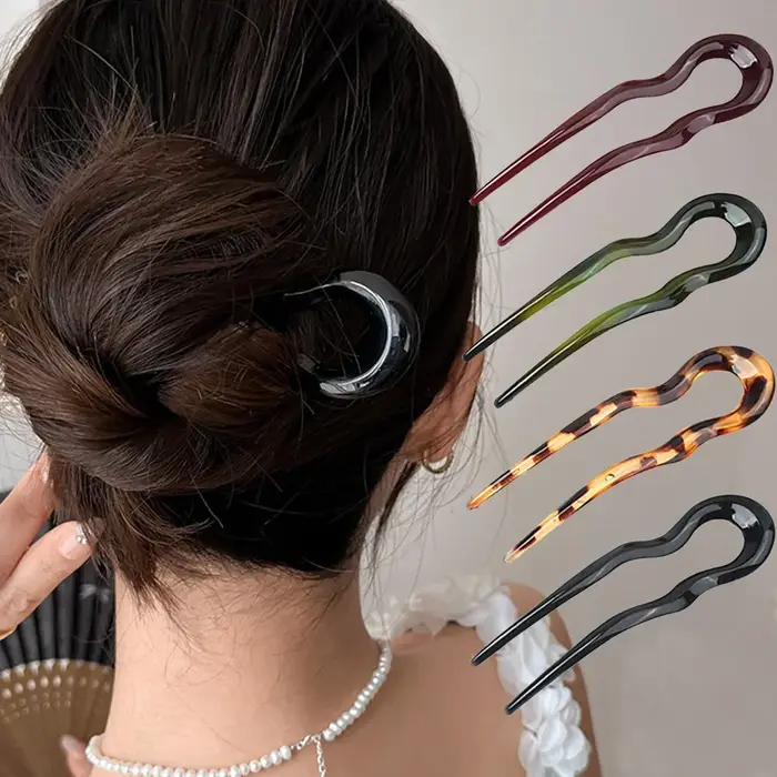 Épingles à cheveux ondulées en forme de U