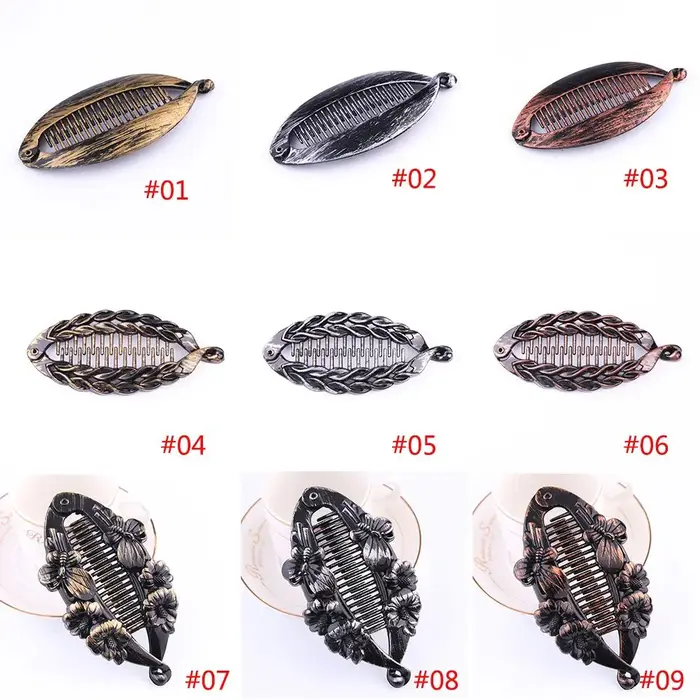 Barrettes à la mode, pinces banane