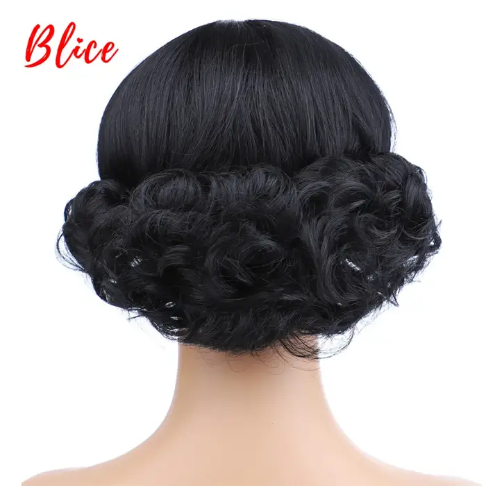 Blice-Perruques Synthétiques Courtes Bouclées pour Femme