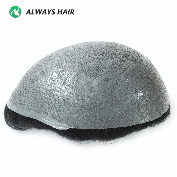 OS21-perruque pour homme, postiche en boucle en V, système de remplacement de cheveux, peau Super fi
