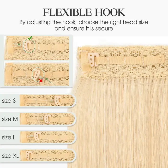 # Extensions de cheveux naturels à fil Invisible blond 613