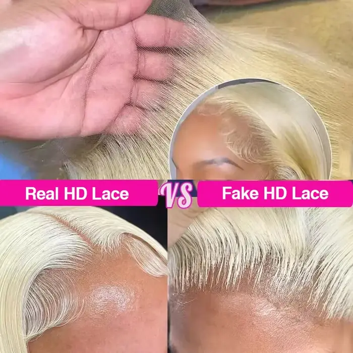 Perruques blondes 613 transparentes, perruque frontale en dentelle de 46 pouces, cheveux raides, den