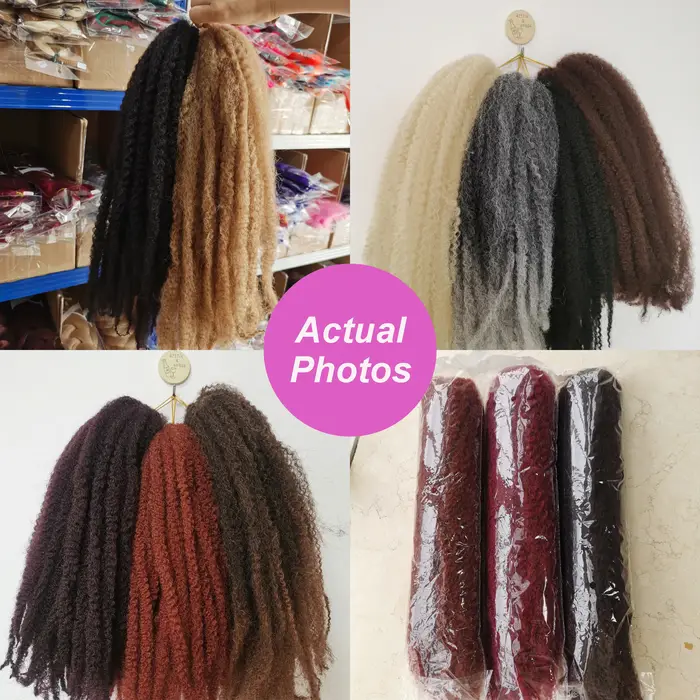 Extensions de cheveux synthétiques Marley de 18 pouces