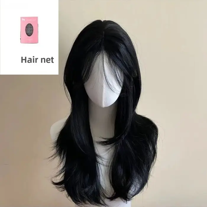 Perruque noire femme bandeau corps ondulé Rose filet à cheveux modèles en frange française haute qualité Simulation