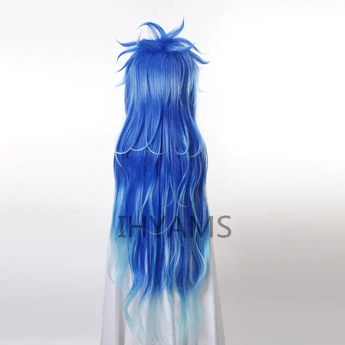Idia Shroud perruque Cosplay Hercules Hades cheveux synthétiques Halloween hommes femmes unisexe jeu de rôle mixte bleu longue perruque + bonnet de perruque