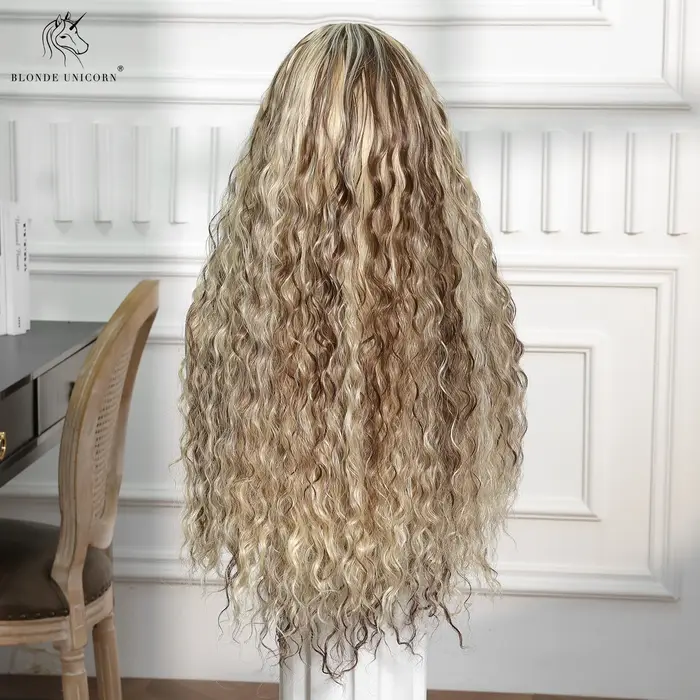 Perruque Lace Front Wig bouclée licorne Blonde pour femmes