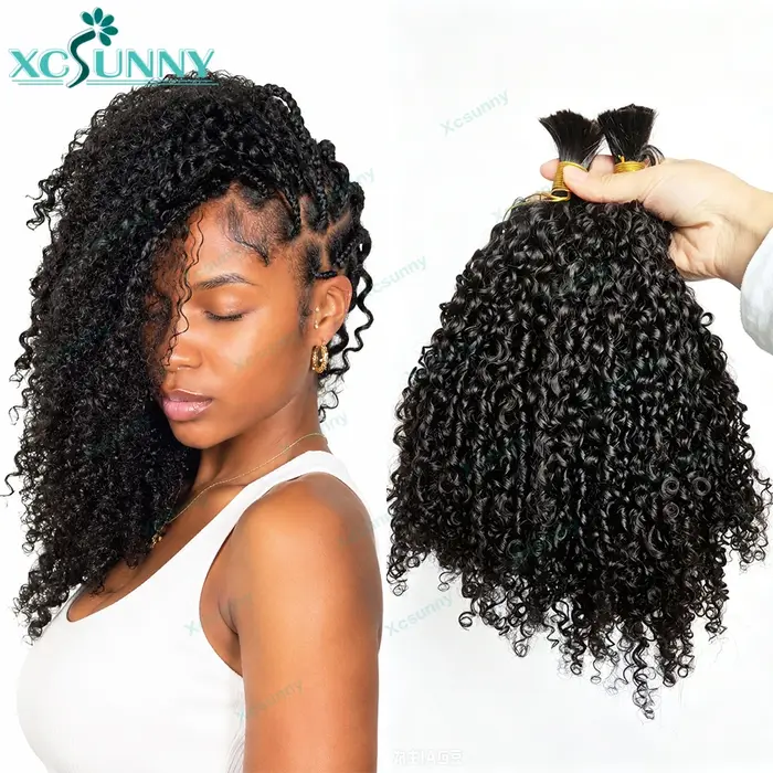 Cheveux en vrac cheveux humains pour tresser crépus bouclés Extensions de cheveux en vrac pour tress
