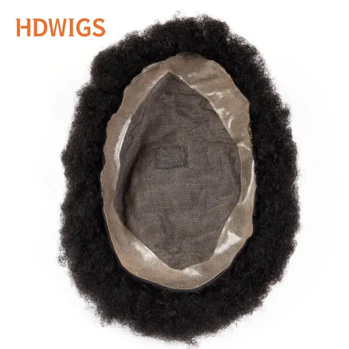 Prothèse capillaire pour homme Afro Toupee