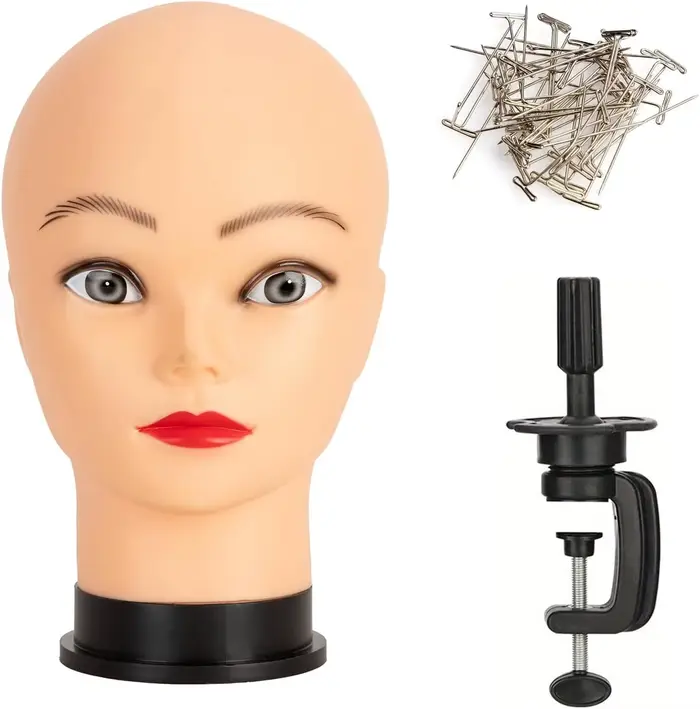 Tête de mannequin chauve-mannequin de formation en cosmétologie professionnelle chauve pour la fabri